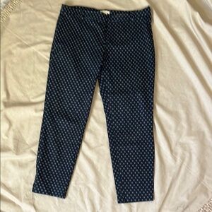 H&M Navy Patterned cropped pants Good Used Condition